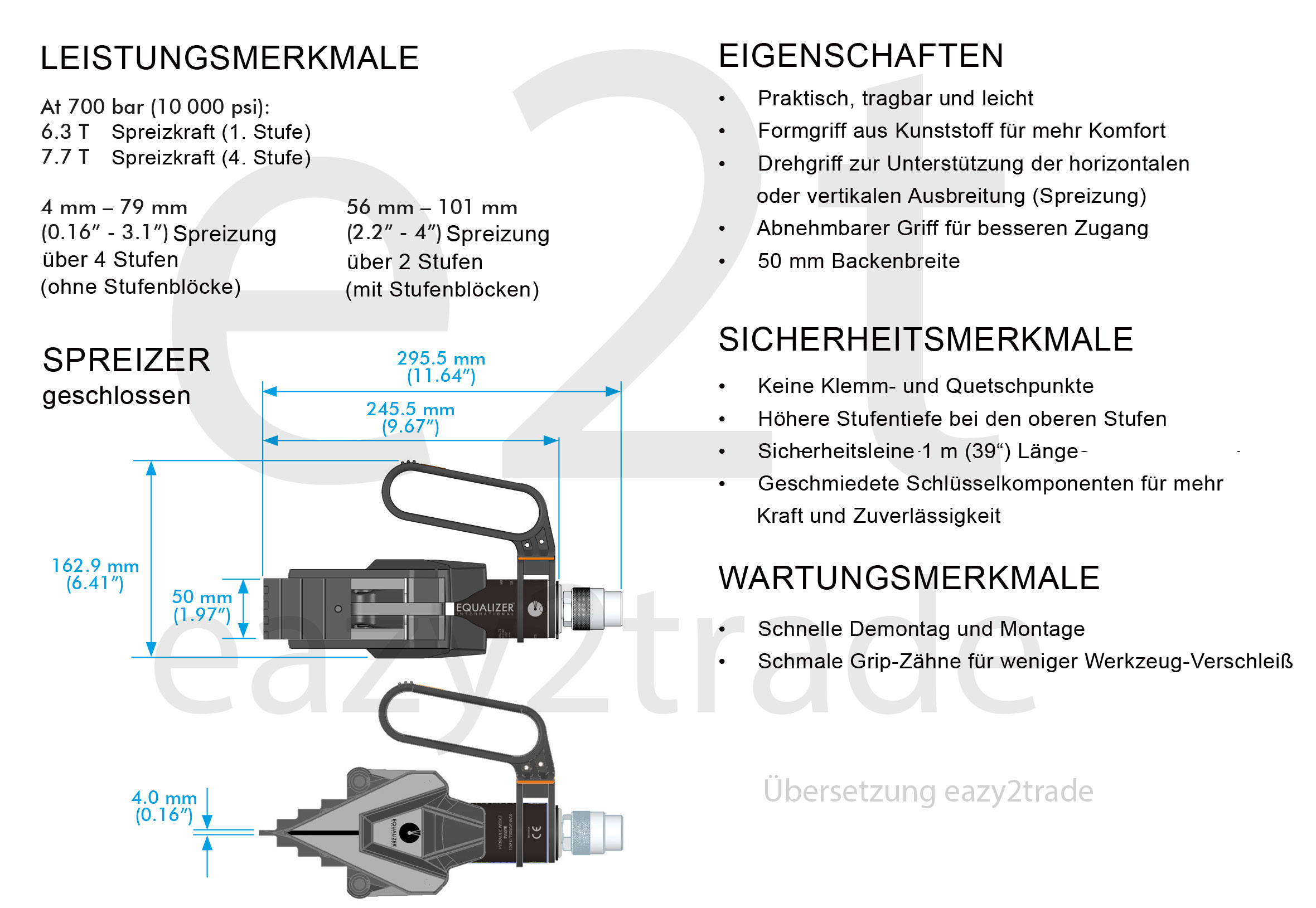 Flanschspreizer, Keilspreizer SWi5TE