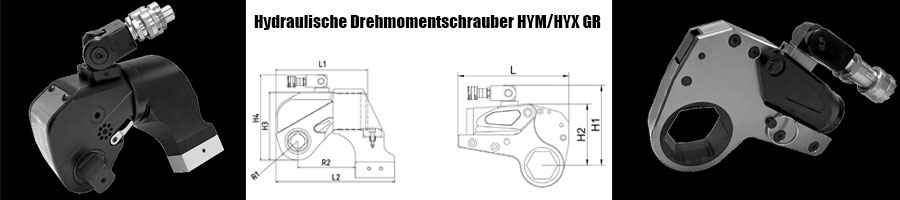 hydraulische Drehmomentschrauber bzw. Drehmomentschlüssel, Kassettenschrauber Vierkant- und Sechskant Antrieb sowie Antriebseinheit