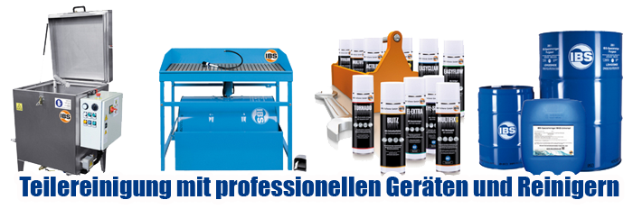 IBS Spezialreiniger, Industriereiniger für Teilewaschgerät, Teilewaschtisch, Teilereinigungsgerät, Industrie, Gewerbe, Kfz Werkstatt, technisches Spray