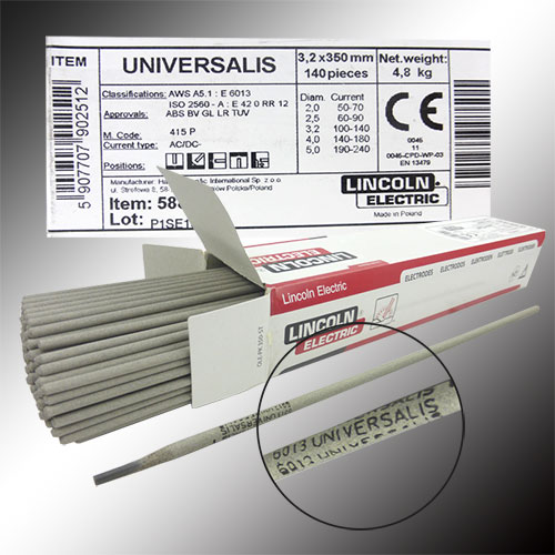 RR dick rutil-umhüllte Elektroden, E6013 universal Schweißelektroden für alle Schweißpositionen, auch Fallnaht (fallende Position), 3,2mm Universalis von Lincoln