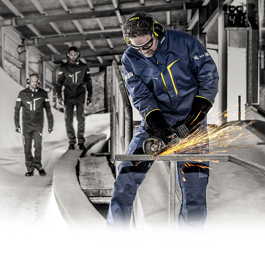 Flammschutzkleidung, flammhemmende Schutzkleidung, uvex Flammschutz Arbeitskleidung, Berufskleidung, Berufsbekleidung Flammschutz Flammschutzkleidung, flammhemmende Arbeitshose, Arbeitsjacke, uvex Schutzkleidung, Flammschutz Berufbekleidung