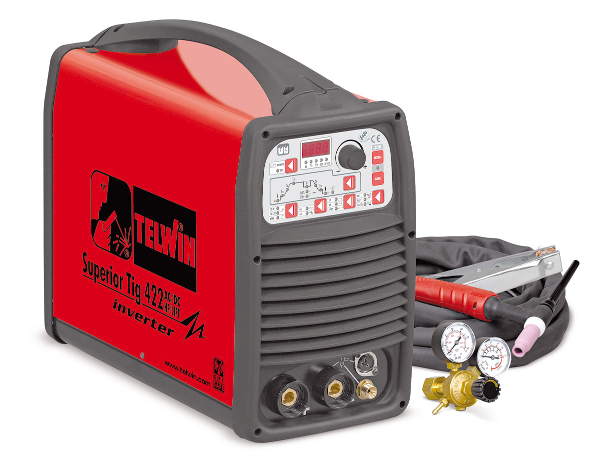 Schweißgerät Alu WIG AC/DC Inverter 400V mit Puls TIG und HF LIFT Zündung Schweißgerät Alu WIG AC/DC Inverter 400V