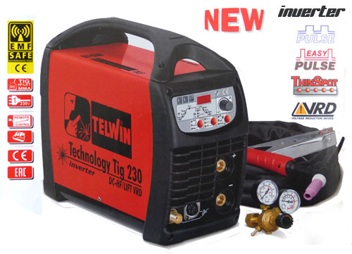WIG Inverter Schweißgerät Puls schweißen, Hot-Start, Arc-Force Technology TIG 230 WIG Inverter Schweißgerät