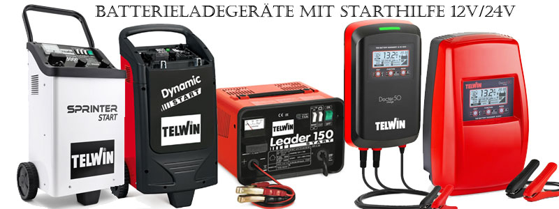 Rapid Professionelles Batterieladegerät mit Starthilfe, Ladespannung 12/24  V, 77 212