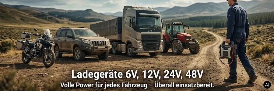Ladegeräte 6V/12V/24V/48V Auto, Traktor, LKW 