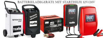 Batterieladegeräte mit Starthilfe