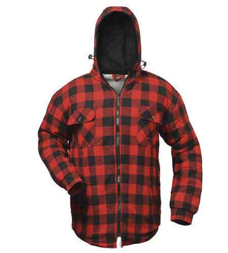 Thermojacke mit Kapuze CRAFTLAND Holzfällerjacke rot-kariert Gr. XXXL