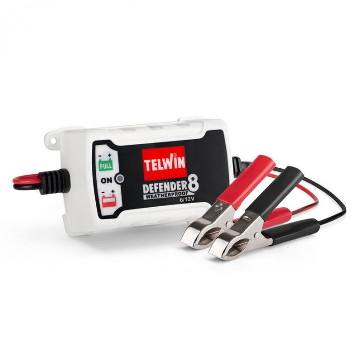 Telwin DEFENDER 8: Intelligentes 6V / 12V Erhaltungsladegerät (AGM, GEL, EFB) | TRONIC