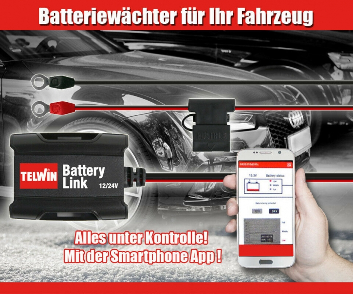 Batteriewächter Bluetooth Battery Link | Batterieüberwachung mit Smartphone inkl. App