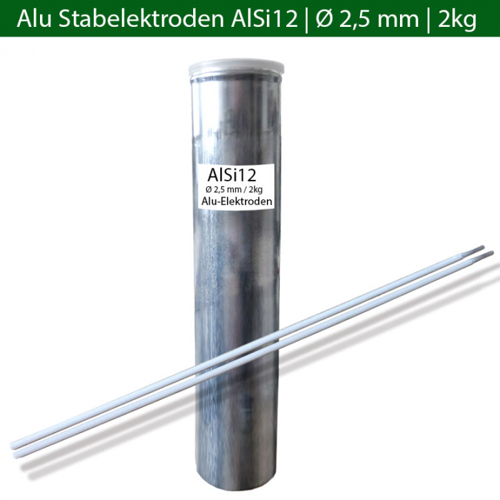 Alu Elektroden E4043 ALSI12 | Werkstoff Nr. 3.2581 | Al 4047 | 2kg  Ø 2,5 mm