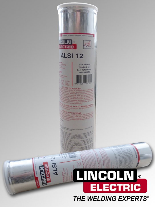 Alu Elektroden E4043 ALSI12 | Werkstoff Nr. 3.2581 | Al 4047 von Lincoln 2 kg | 2,5 mm und 3,2 mm