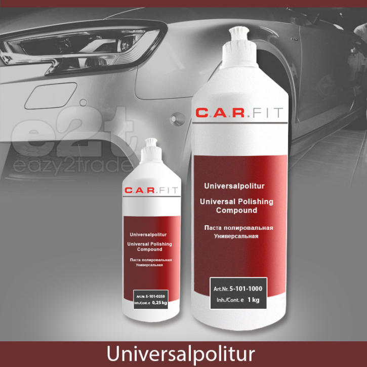 Auto Lack Universalpolitur effektiv gegen Lackkratzer | 250 ml oder 1 Liter | C.A.R.FIT