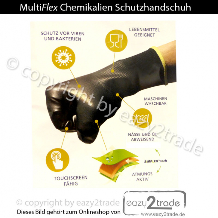 Chemikalienschutzhandschuh Typ C Kat III mit Virenschutz Größe 10