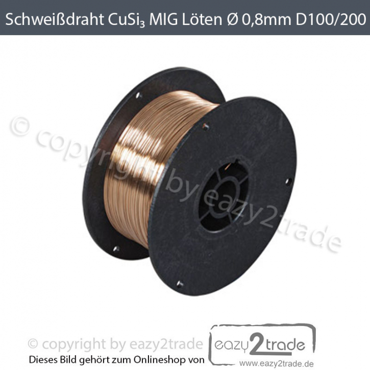 CuSi3 Lötdraht zum MIG-Löten | ⌀ 0,8 mm D100/200 Draht
