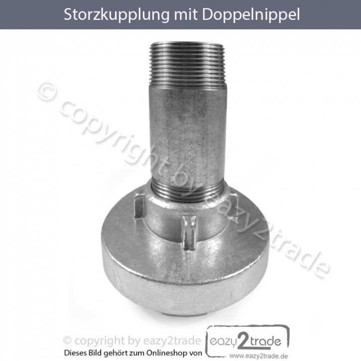 Storzkupplung Storz C Kupplung IG 1 1/4" auf | Doppelnippel L=10cm AG 1 1/4"