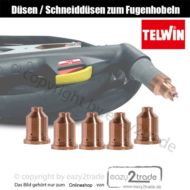 Düsen zum Fugenhobeln | 5 Stück Schneiddüsen 125 Ampere | für Plasmabrenner PX Telwin