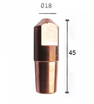 Punktschweißelektrode L 45mm Ø 18mm für PTE u. PCP Telwin