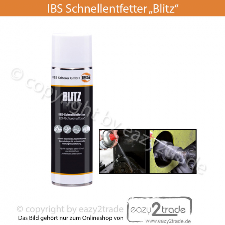 Entfetterspray | Schnellentfetter "Blitz" IBS Scherer | 1 VPE á 12 Dosen | Industrie- u. Werkstattbedarf