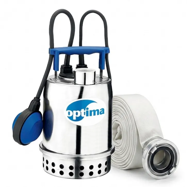 Ebara Optima MA | Schmutzwasserpumpe mit C-Schlauch Feuerwehrschlauch 20m u. Anschluß