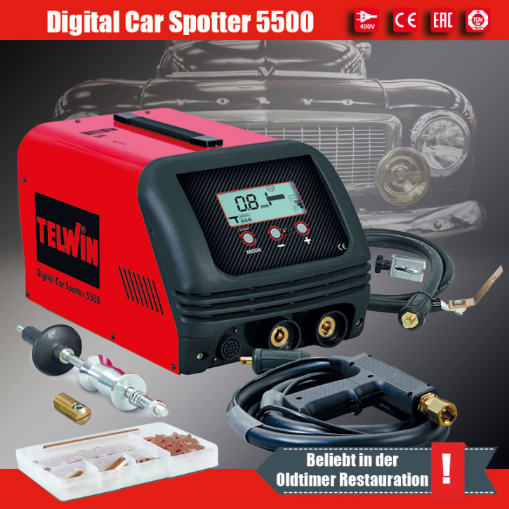 Ausbeulspotter Digital 5500 Automatik Schweißpistole Gleithammer Zubehör 230V