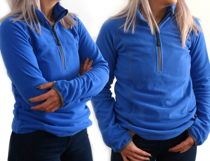 Fleecepullover Damen XS - 5XL royalblau Übergrößen!