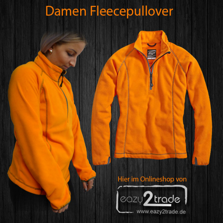 Fleecepullover Fleeceshirt Damen Over Size