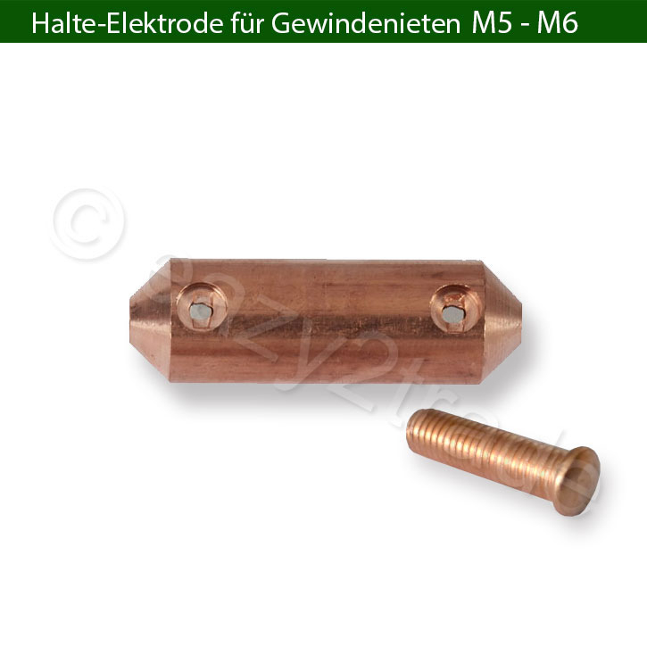 Elektrode für Nieten Gewindenieten M5-M6 | Länge 10-25 mm | punktschweißen Karosserie Blech