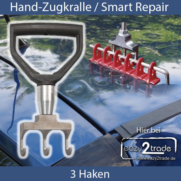Zughebel Zugkralle 3 Haken Dellenwerkzeug Smart Repair Klebepads