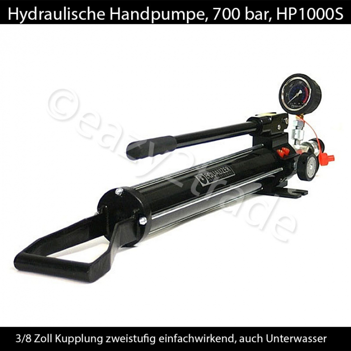 Hydraulische Handpume 700 Bar, einfachwirkend, zweistufig, eine 3/8 Zoll Kupplung, HP1000S