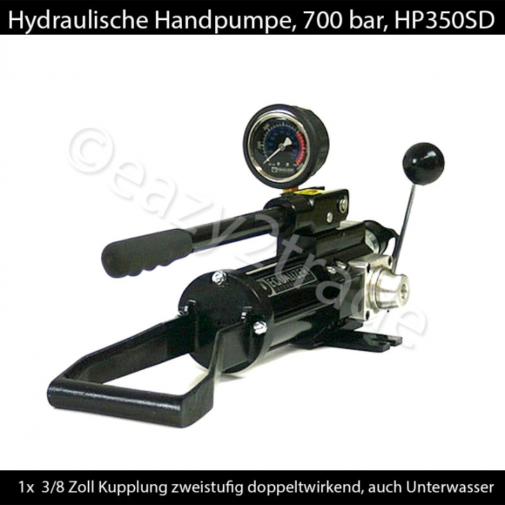 Hydraulische Handpumpe 700 Bar, doppeltwirkend, zweistufig, ein 3/8 Zoll Anschluss, HP350SD