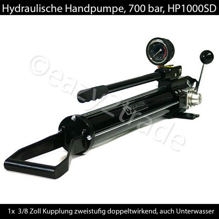 Hydraulische Handpumpe 700 Bar, doppeltwirkend, zweistufig, eine 3/8 Zoll Kupplung, HP1000SD