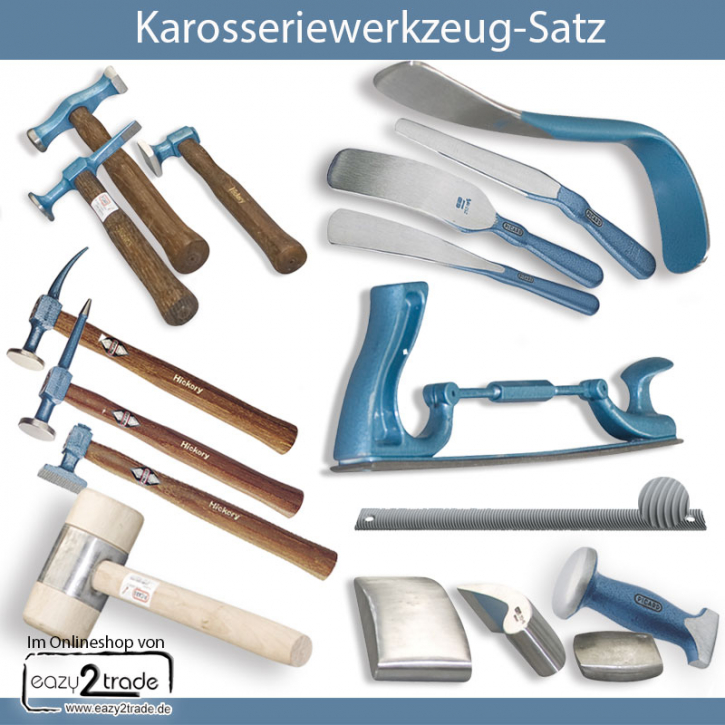 Karosserie-Werkzeugsatz 17 teilig | Richtwerkzeug-Set | Ausbeulset