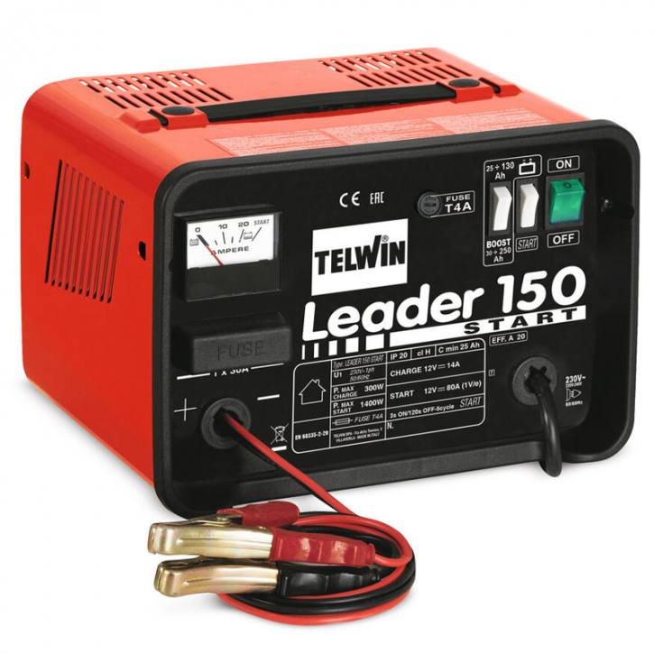 Telwin Leader 150 Start: Laden und Starten für 12V-WET-Batterien
