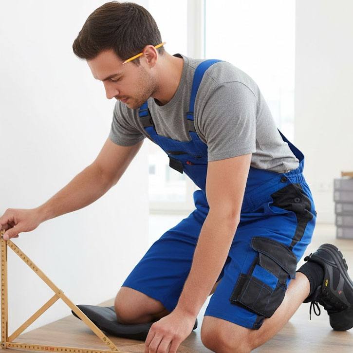 Arbeitslatzhose kurz Arbeitsshorts blau schwarz Korsar