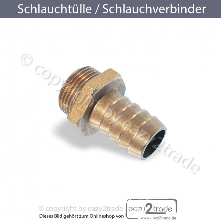 Schlauchtülle Messing | Schlauchverbinder für Absperrventil 1/2-  1/4" Zoll