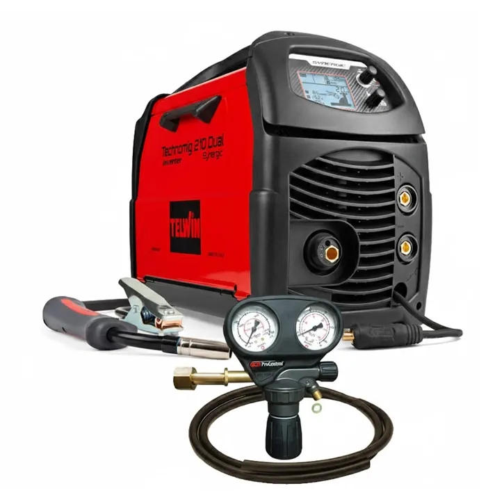 Technomig 210 Dual Synergic MIG/MAG DC, Fülldraht, Löten Schweißgerät max. 200A Inverter