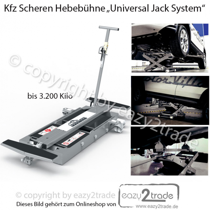 Mobiler Wagenheber Druckluft Werkstatt, Garage, Zuhause | 2,5t max. 3,2t
