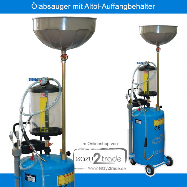 Ölablassgerät Ölabsauger mit Auffangbehälter 13 Liter | Trommelberg