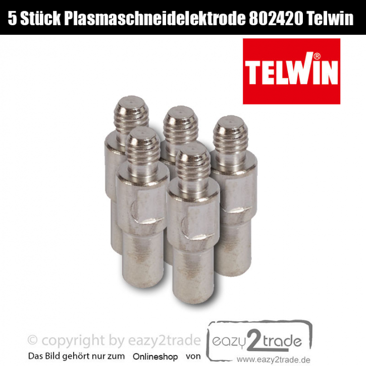 5 Stück Plasmaschneidelektrode 802420 Telwin