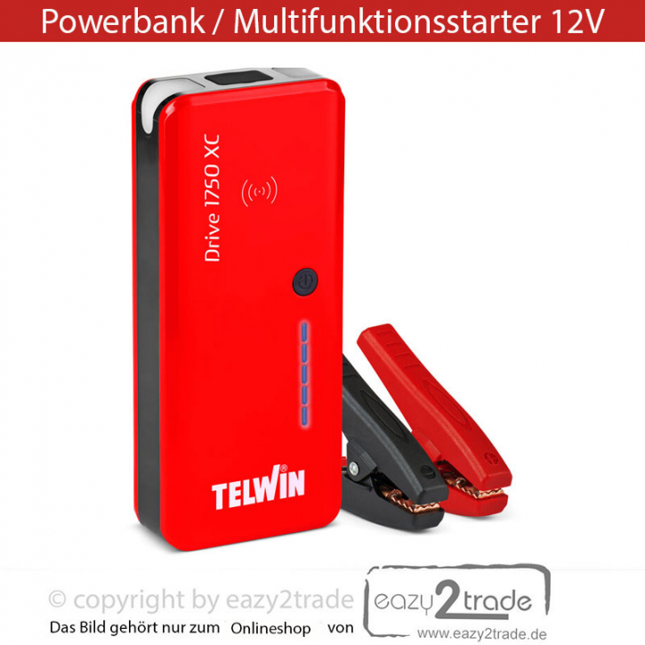 Powerbank Kfz Starthilfe Jumpstarter 12V | Drive 1750 XC | Telwin