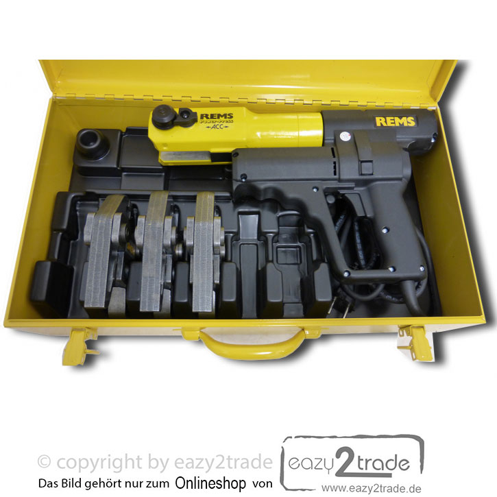 REMS Power Press | inkl. 3 Pressbacken V-Kontur | im Metallkoffer