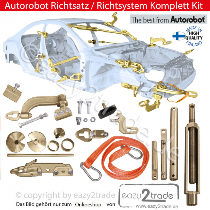 Autorobot Richtsatz Satellite Pullsystem für Smart Puller | Richtwerkzeug Türspanner Richtklemmen