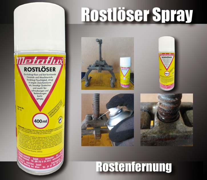 Rostlöser Spray Metaflux 70-12 | Rostentferner 400 ml | kein Rückfetten, nicht ätzend!