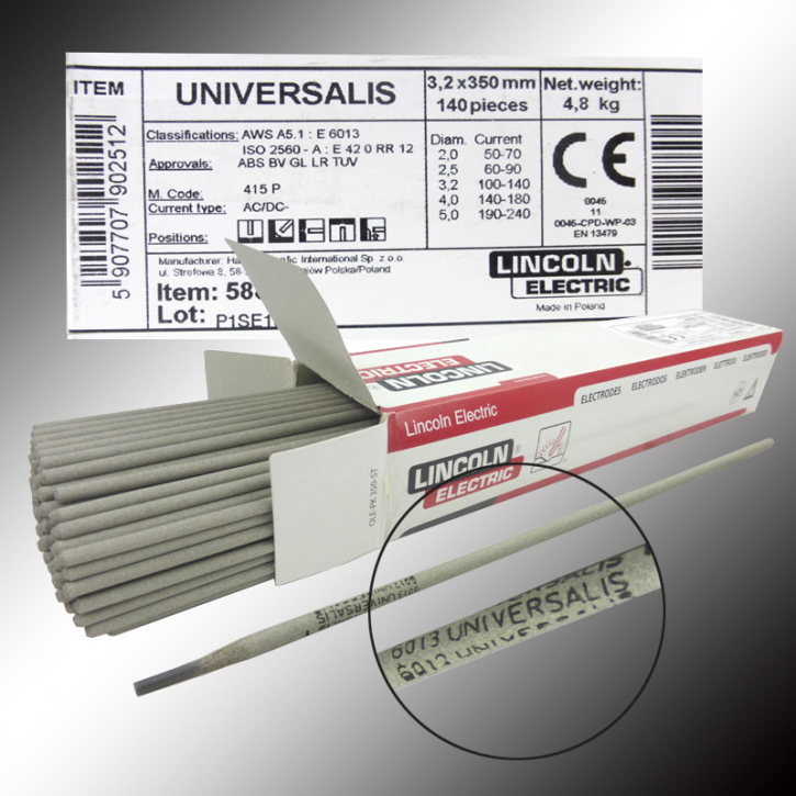 RR dick rutil-umhüllte Universal Elektroden E6013 3,2mm auch Fallnaht Lincoln