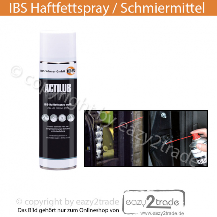 Schmiermittel ActiLub | Haftfett-Spray weiß | 1 VPE á 12 Dosen | IBS Scherer Industrie u. Werkstattbedarf