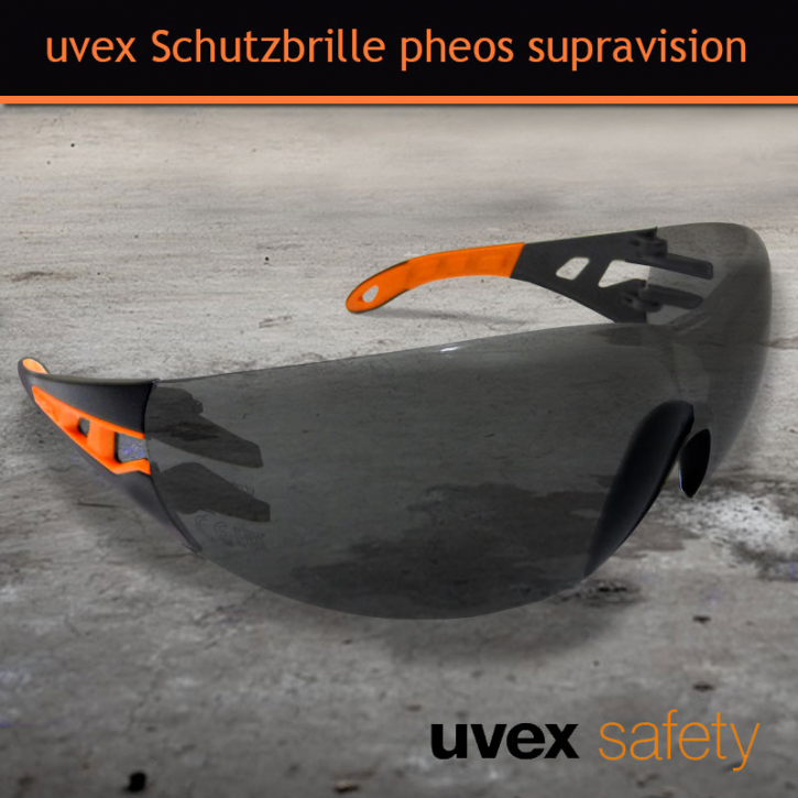 uvex Schutzbrille pheos supravision HC/AF UV-Schutz Nano Clean Effekt 9192.245