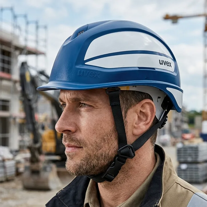 Bauhelm Industriehelm mit Kinnriemen u. Reflektorstreifen uvex pheos S-KR Bauhelm Industriehelm mit Kinnriemen u. Reflektorstreifen uvex pheos S-KR