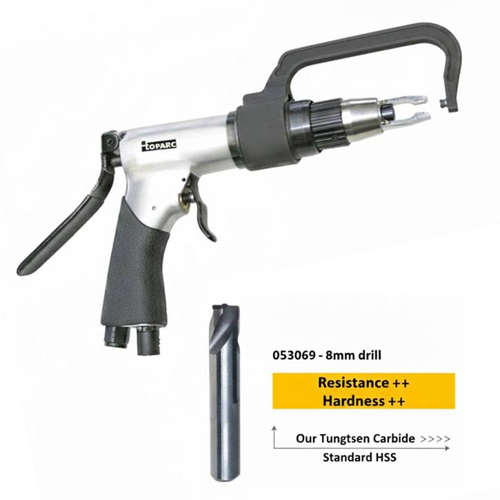 Druckluft Schweißpunktbohrer (Schweißpunktfräser) 8 mm – Profi-Werkzeug für Karosserie