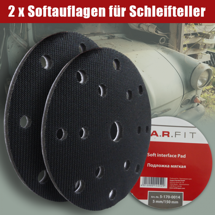 Softauflagen für Schleifteller Interface-Pad gelocht 