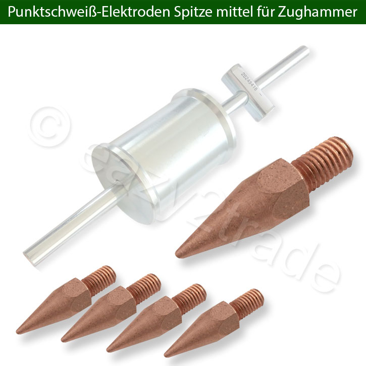 Punktschweiß-Elektroden mit Spitze mittel für Zughammer "Rapid Spot" Telwin | 5 Stück